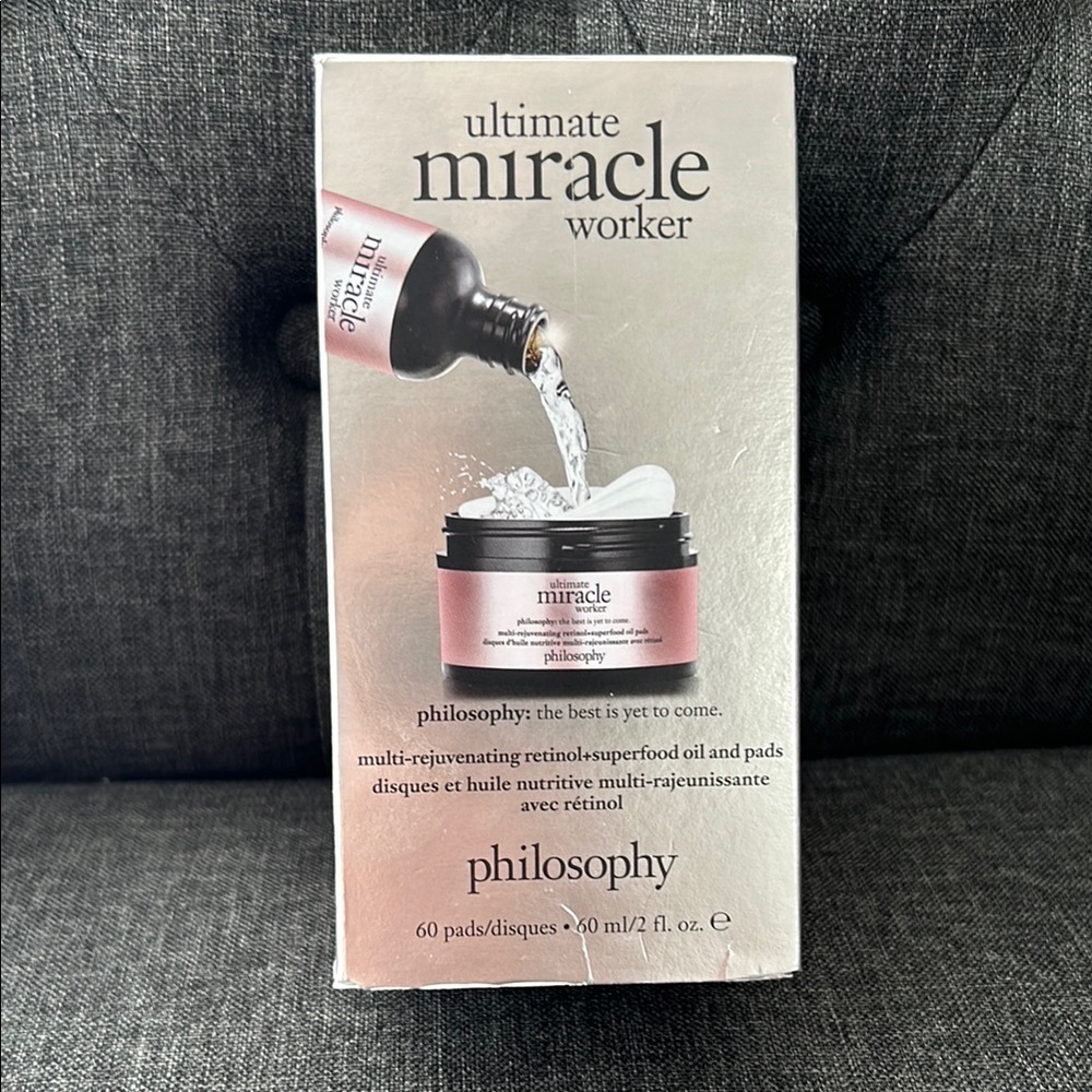 NWT Philosophy Ultimate Miracle Worker retinol+superfood oil and pads